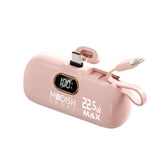 Sleek black ModishOmbre 5000mAh mini power bank with minimalist design on white background