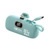 Compact ModishOmbre 5000mAh mini power bank with matte black finish