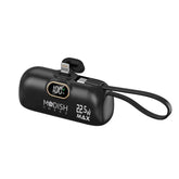 Sleek ModishOmbre 5000mAh mini power bank with matte black finish and compact design