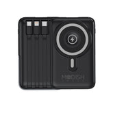 ModishOmbre 10000mAh power bank with sleek matte black design and wireless MagSafe charging