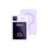 ModishOmbre 10000 mAh white wireless power bank with MagSafe ring on top for magnetic charging