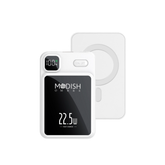 ModishOmbre 10000 mAh MagSafe wireless power bank in white with sleek, minimalist design