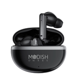 ModishOmbre Bluetooth V5.3 Unisex Earbuds with sleek charging case in a premium black finish