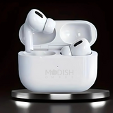 ModishOmbre Sonic Bluetooth earbuds with sleek black charging case