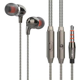 Type C wired earphones with sleek black design and in-line remote control