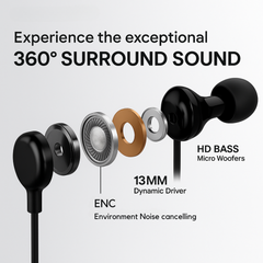 Intuitive Button Controls – Dynamite Neckband with Volume and Call Features

