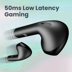 ModishOmbre Aura TWS Earbuds with MEMS Mic Active ENC & Touch Control | 24 Hrs Battery | 40 MS Latency Gaming Headset | 5.3v Bluetooth | Sweat Resistance | ExtraBass Earbuds