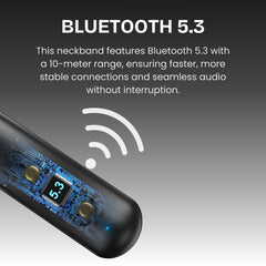 Rambler Bluetooth Neckband Upto 24 Hours Playback,Extra Bass Sound & Clear Mic Bluetooth Headset (Active Noise Cancellation, Crystal Clear Sound, Long Lasting Battery, in The Ear)