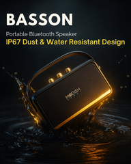 Modishombre Basson 12W Portable Bluetooth Speaker with 20 Hours Playtime, Type-C Fast Charging, Deep Bass Sound & Premium Finish Wireless Speaker