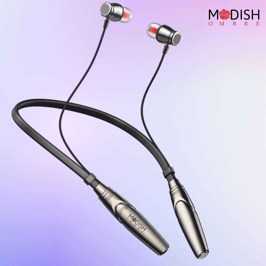 ModishOmbre Avenger Neckband  Bluetooth Headphone, 88 Hrs Playtime Backup, Smart Magnetic Earbuds (Hall Swtich), Vibration Alerts,12 mm Driver Dynamic Sound, ENC, 5.4 Low Latency Wireless Neckband