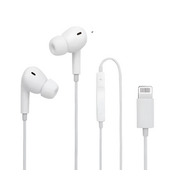 ModishOmbre Lightning Wired Bluetooth Earphones – White Color with Dual Connectivity


