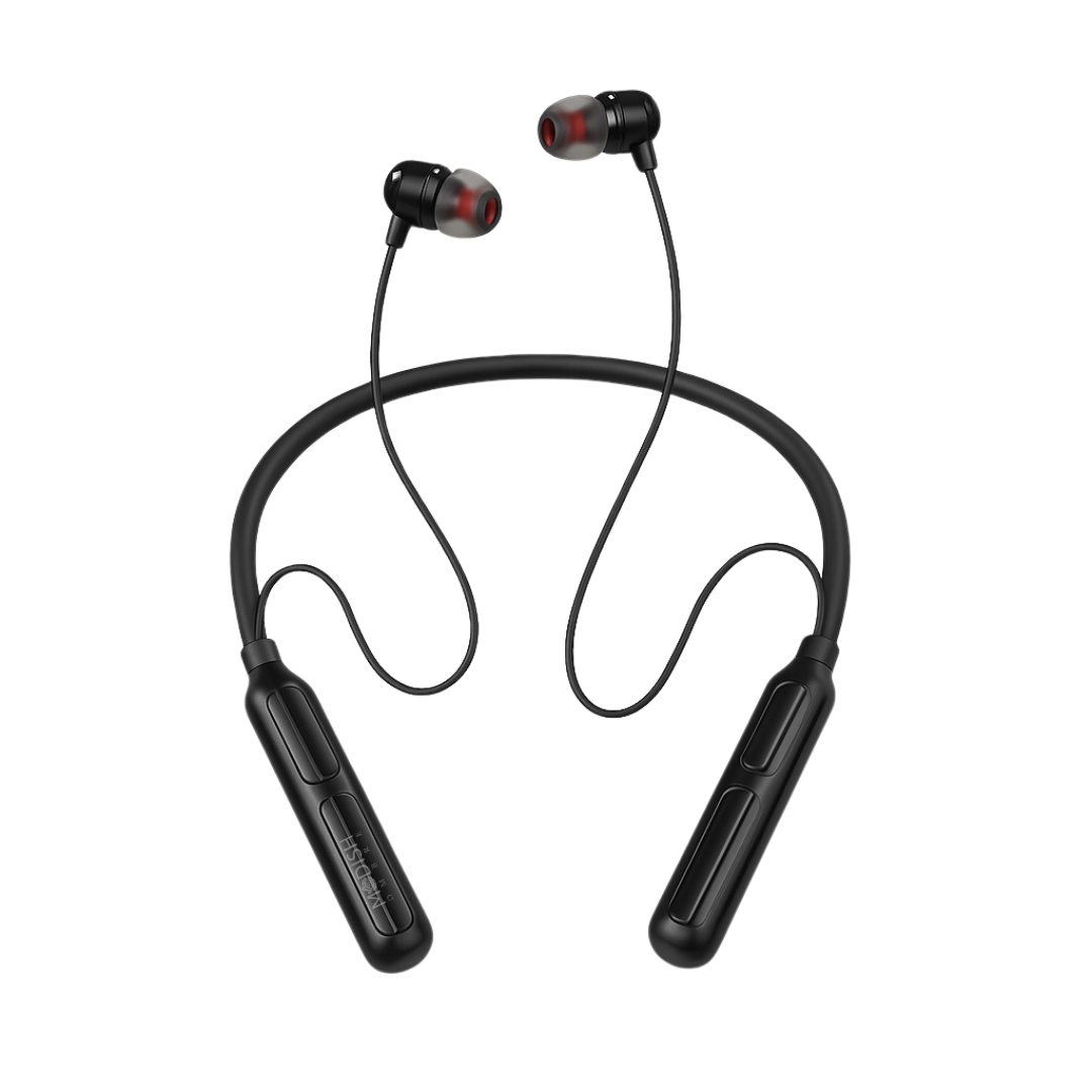 ModishOmbre Music Mate Bluetooth Neckband Upto 30 Hours Playback,Extra Bass and 3d Sound Bluetooth  (B MEMS mics, Auto connect, IPX4 Waterproof, Type C charging, Auto connect, In the Ear)