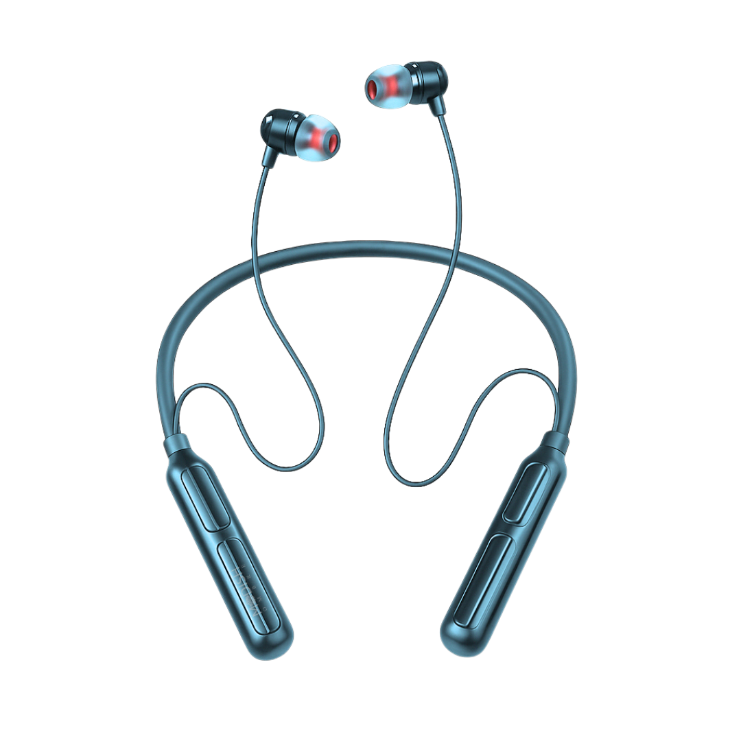 ModishOmbre Music Mate Bluetooth Neckband Upto 30 Hours Playback,Extra Bass and 3d Sound Bluetooth  (B MEMS mics, Auto connect, IPX4 Waterproof, Type C charging, Auto connect, In the Ear)