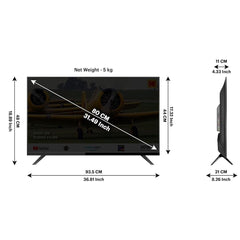 MOD32SFL-ECHO 32-Inch Full Android Smart LED TV | Cloud TV | Wi-Fi & Screen Mirroring | 512MB RAM + 4GB Storage | 2 Years Warranty