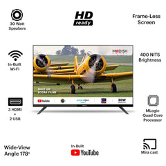 MOD32SFL-ECHO 32-Inch Full Android Smart LED TV | Cloud TV | Wi-Fi & Screen Mirroring | 512MB RAM + 4GB Storage | 2 Years Warranty