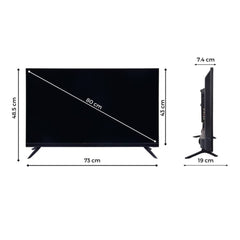 MOD32SGFL-ECHO+ 32-Inch Full Android Smart LED TV | Cloud TV | 512MB RAM + 8GB Storage | Wi-Fi & Screen Mirroring | Golden Bezel Design