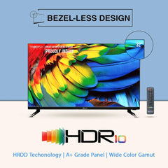 MOD32SGFL-ECHO+ 32-Inch Full Android Smart LED TV | Cloud TV | 512MB RAM + 8GB Storage | Wi-Fi & Screen Mirroring | Golden Bezel Design