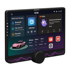 ModishOmbre Gemstone 10.4” QLED 2K Car Android Stereo | OS 13 | 4GB RAM + 64GB ROM | Built-in Exhaust Fan | Bluetooth | WiFi | Single Knob Screen | AHD Camera + 65W Cable + 100W Charger Free