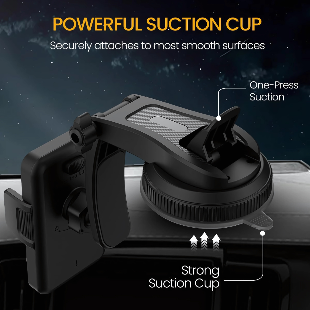 Strong Magnetic Grip with Suction Cup Base – ModishOmbre Car Phone Holder

