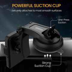 Strong Magnetic Grip with Suction Cup Base – ModishOmbre Car Phone Holder

