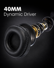 Modishombre Bassive ANC Headphones – Pure Rich Bass, Active Noise Cancellation, 12H Playback