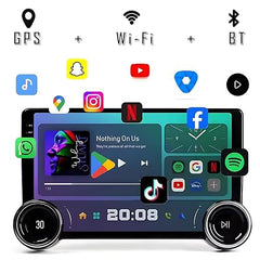 ModishOmbre Gemstone 2K Car Android System | 10.1" Full HD Touchscreen | Wireless CarPlay & Android Auto | 4GB RAM, 64GB ROM