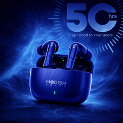 Modishombre POD 7+ Wireless Earbuds with 50 Hours Playtime, ENC & Deep Bass – IPX5 Water Resistant