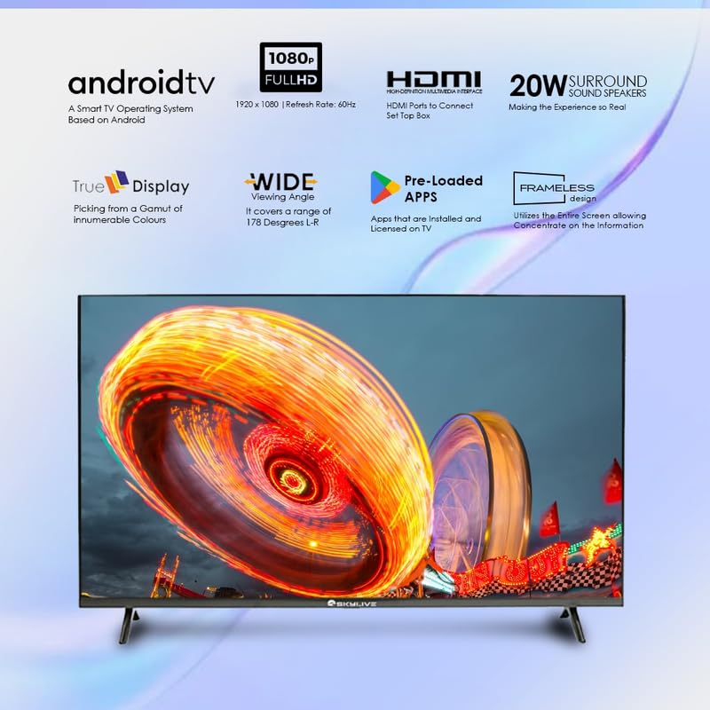 MOD43GFLVR-Google TV 43-Inch Full Android A++ Smart LED TV – 1GB RAM + 8GB Storage, Voice Remote, Google TV, 2-Year Warranty