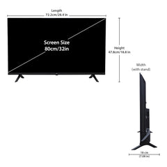 MOD32SFL-PRIME-T 32-Inch Smart LED TV | Tizen OS | Wi-Fi & Screen Mirroring | 512MB RAM + 4GB Storage | 2 Years Warranty (No Installation – No Finance)