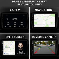 ModishOmbre 9-Inch Car Android System for Tata Altroz | OS 13 | QLED HD IPS Touch | 2GB RAM & 32GB ROM | Inbuilt Bluetooth & Wi-Fi | Double Din Stereo | AHD Rear Camera & Frame Included