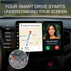 ModishOmbre 9” QLED Car Android System for Mahindra XUV 3XO | OS 13 | 4GB RAM & 64GB ROM | Wireless CarPlay & Android Auto | AHD Camera + Frame Included | 1-Year Warranty