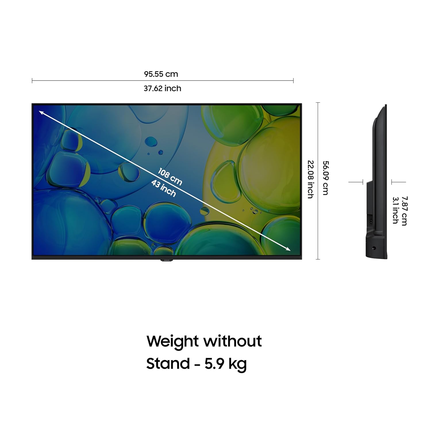 MOD43SFL-PRIME 43-Inch Smart LED TV – 512MB RAM + 4GB Storage, Sharp Display, 2-Year Warranty
