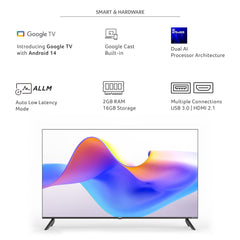 MOD50BFLSVR-4K 50-Inch Smart Frameless LED TV – UHD 4K Display, webOS, 1GB RAM, 2-Year Warranty