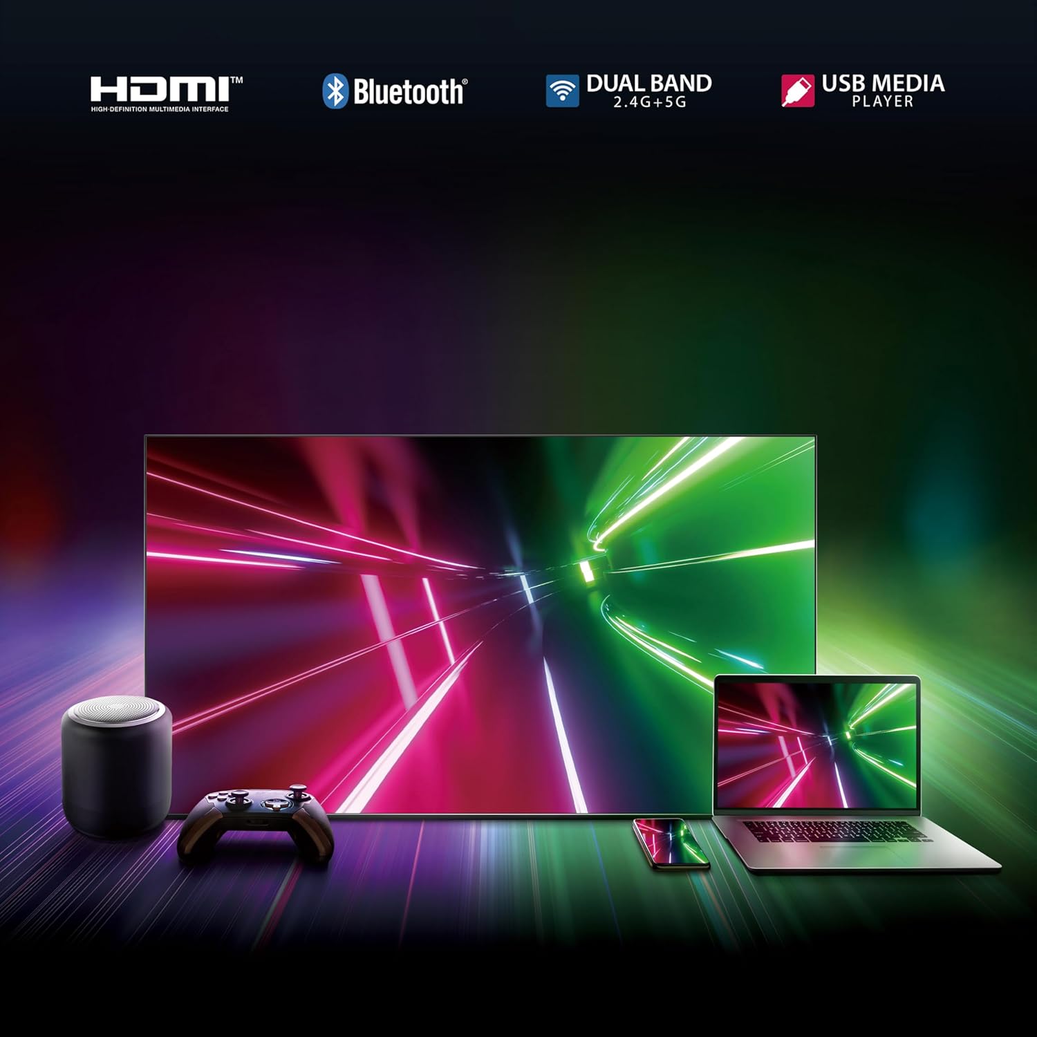MOD32GFLVR-Google TV 32-Inch Full Android A++ Smart LED TV – 1GB RAM + 8GB Storage, Voice Remote, Google TV, 2-Year Warranty