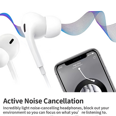 ModishOmbre Earphones with Active Noise Cancellation – Compatible with Apple Devices

