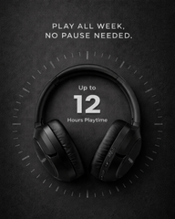 Modishombre Bassive ANC Headphones – Pure Rich Bass, Active Noise Cancellation, 12H Playback