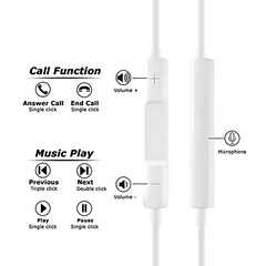 In-line Volume Control and Microphone Feature of ModishOmbre Wired Earphones

