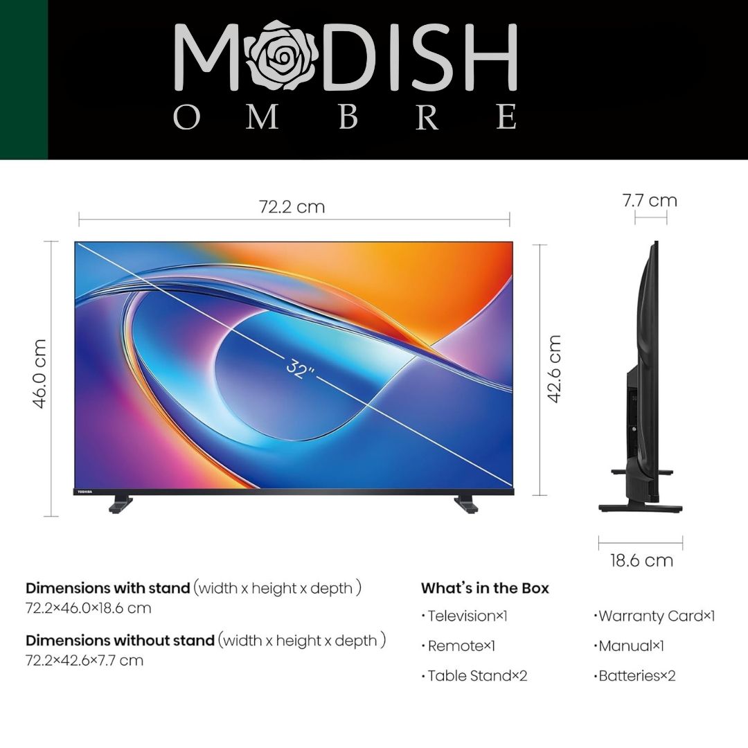 MOD32GFLVR-Google TV 32-Inch Full Android A++ Smart LED TV – 1GB RAM + 8GB Storage, Voice Remote, Google TV, 2-Year Warranty