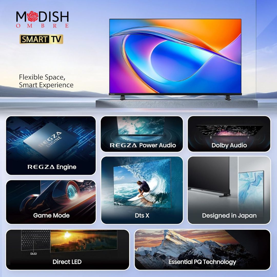 MOD32GFLVR-Google TV 32-Inch Full Android A++ Smart LED TV – 1GB RAM + 8GB Storage, Voice Remote, Google TV, 2-Year Warranty
