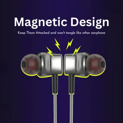Magnetic earbuds with strong metal finish – ModishOmbre Magno-Bass Earphones

