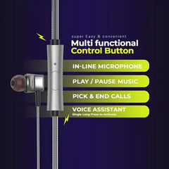 Inline mic and multifunctional button for calls and music – ModishOmbre Earphones

