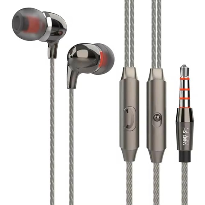 ModishOmbre® Stereo String Wired Earphones with Mic | Extra Bass | 3.5 ...