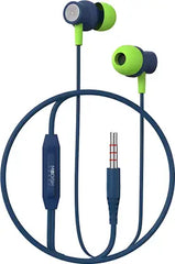 ModishOmbre Vibe Tune Wired Earphones with Mic and 3.5mm Jack – Blue Green Color

