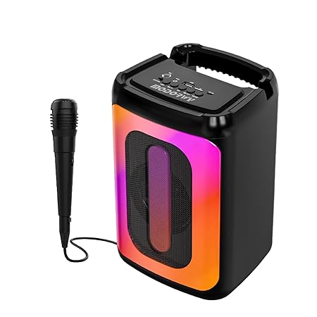 Wireless Bluetooth Karaoke Microphone Mic Speaker Fits All Smartphone Pink